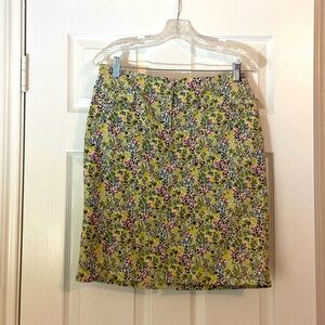 Floral cotton skirt